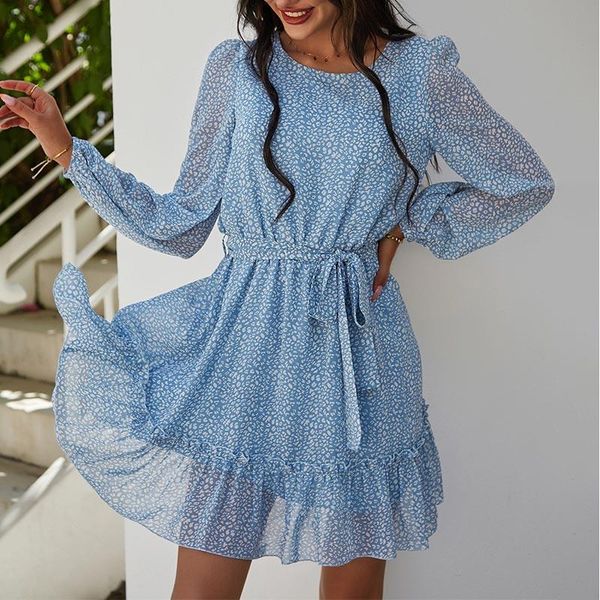 casual dresses ruffles dot print women's mini dress with belt summer chiffon long sleeve female short 2021 spring elegant lady clothes, Black;gray
casual dresses ruffles dot print women's mini dress with belt summer chiffon long sleeve female short 2021 spring elegant lady clothes, Black;gray