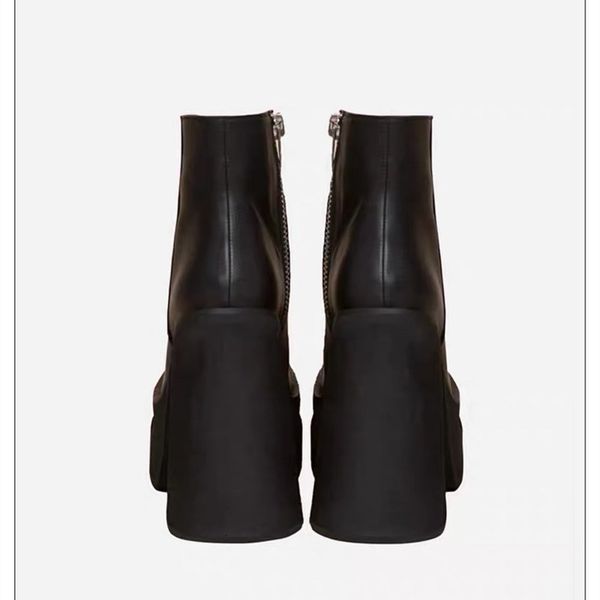 european and fashion pinkie toe shoes thick boots women's platform heels pyna, Black
european and fashion pinkie toe shoes thick boots women's platform heels pyna, Black