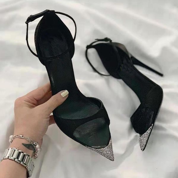 Dress Shoes Sandálias femininas pretas de verão, bico fino com strass stiletto, sapatos salto alto, sandália sexy para mulheres T4OX, Black
Dress Shoes Sandálias femininas pretas de verão, bico fino com strass stiletto, sapatos salto alto, sandália sexy para mulheres T4OX, Black