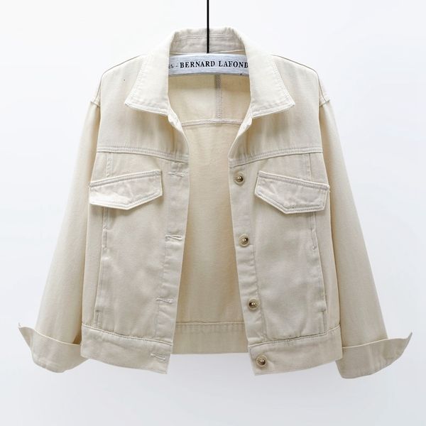 women's jackets korean fashion autumn beige denim women big size loose solid outerwear pocket long sleeve short jeans coat f insp, Black;brown
women's jackets korean fashion autumn beige denim women big size loose solid outerwear pocket long sleeve short jeans coat f insp, Black;brown