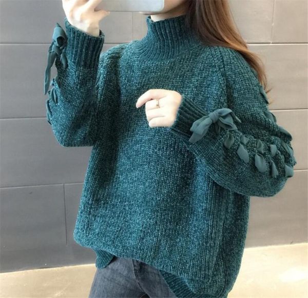 women's sweaters korean turtleneck knit sweater pullover women 2021 spring autumn clothes solid loose lazy blouse thicker warm female, White;black
women's sweaters korean turtleneck knit sweater pullover women 2021 spring autumn clothes solid loose lazy blouse thicker warm female, White;black