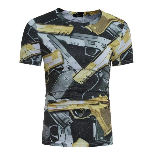 men's t-shirts real s digital print short-sleeved t-shirt pistol pattern fashion men, White;black
men's t-shirts real s digital print short-sleeved t-shirt pistol pattern fashion men, White;black