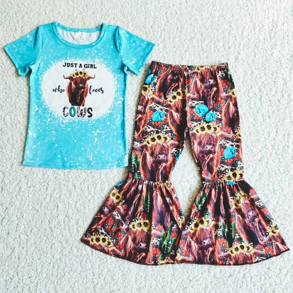 boutique kid clothing sets cow printed fashion baby girls designer clothes short sleeve bell bottom outfits wholesale children girl outfit, White
boutique kid clothing sets cow printed fashion baby girls designer clothes short sleeve bell bottom outfits wholesale children girl outfit, White