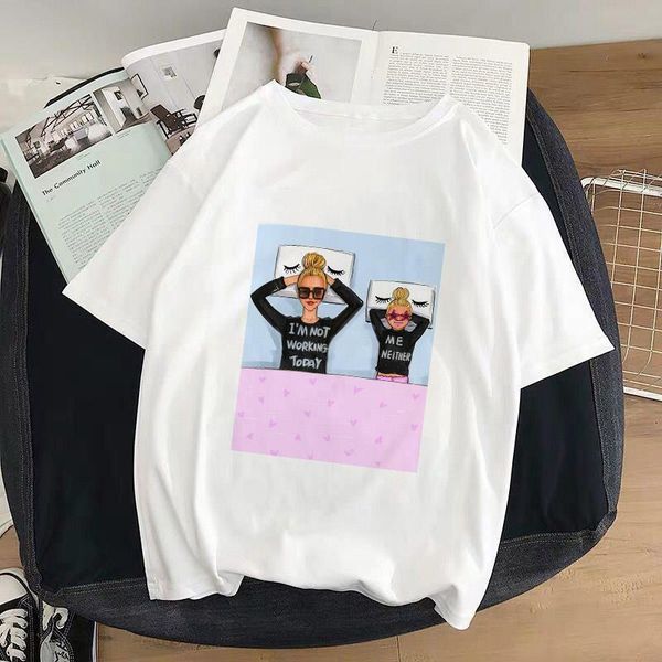 summer fashion mom daughter female t-shirt ulzzang casual t-shirt harajuku graphic t-shirt kawaii street clothing, White
summer fashion mom daughter female t-shirt ulzzang casual t-shirt harajuku graphic t-shirt kawaii street clothing, White