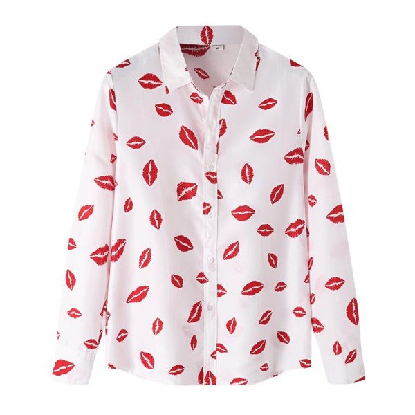 men's casual shirts fashion lipstick print for men long sleeve button turn-down collar shirt loose camisas para hombre, White;black
men's casual shirts fashion lipstick print for men long sleeve button turn-down collar shirt loose camisas para hombre, White;black