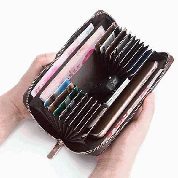 storage bags 2021 men's multifunctional card holders zippered pu leather wallets, luxury long business wallets male pack
storage bags 2021 men's multifunctional card holders zippered pu leather wallets, luxury long business wallets male pack