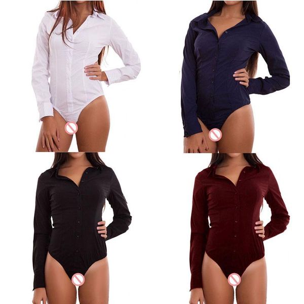 body mechanics clothing fashion jumpsuit women romper elasticated thong solid color long sleeve shirt deep v-neck slim bodysuit button, Black
body mechanics clothing fashion jumpsuit women romper elasticated thong solid color long sleeve shirt deep v-neck slim bodysuit button, Black