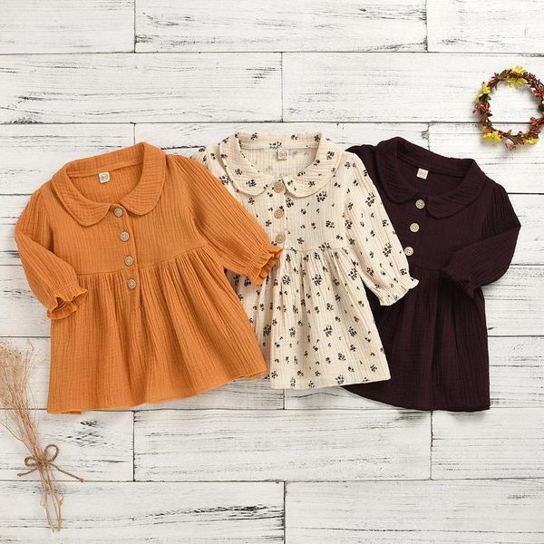 girl's dresses 0-4t spring autumn baby clothing born toddler kids girls party floral long sleeve dress solid clothes, Red;yellow
girl's dresses 0-4t spring autumn baby clothing born toddler kids girls party floral long sleeve dress solid clothes, Red;yellow