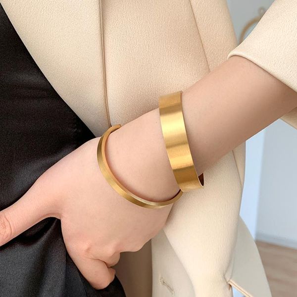 charm bracelets zj minimalist statement geometric 4mm 12mm wide bangles women stainless steel non tarnished fashion jewelry wholesale, Golden;silver
charm bracelets zj minimalist statement geometric 4mm 12mm wide bangles women stainless steel non tarnished fashion jewelry wholesale, Golden;silver