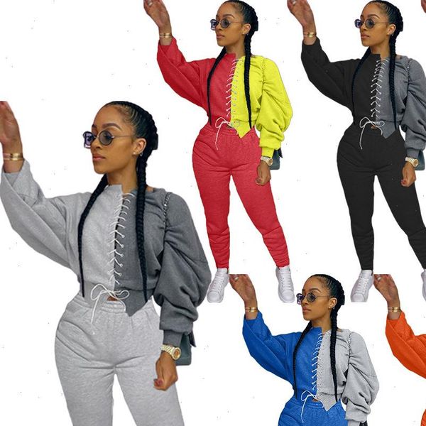 85ly9272 autumn winter women outdoor casual solid patchwork bandage two piece set and pants tracksuit sweatsuit outfits, Gray
85ly9272 autumn winter women outdoor casual solid patchwork bandage two piece set and pants tracksuit sweatsuit outfits, Gray