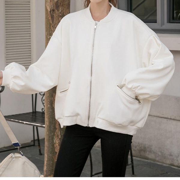 women's jackets autumn coat streetwear casual ladies khaki zipper short jacket lantern long sleeve standing collar pocket, Black;brown
women's jackets autumn coat streetwear casual ladies khaki zipper short jacket lantern long sleeve standing collar pocket, Black;brown