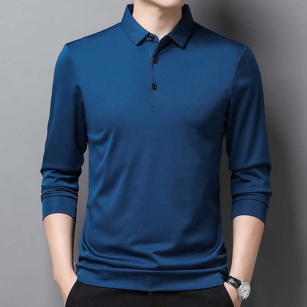 men's high-end polo t-shirt sweater young and middle-aged embroidery long sleeve autumn clothing station, White;black
men's high-end polo t-shirt sweater young and middle-aged embroidery long sleeve autumn clothing station, White;black
