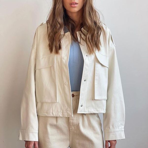 women's jackets fashion single breasted solid women elegant short pu leather coats safari style turn down collar ladies, Black;brown
women's jackets fashion single breasted solid women elegant short pu leather coats safari style turn down collar ladies, Black;brown