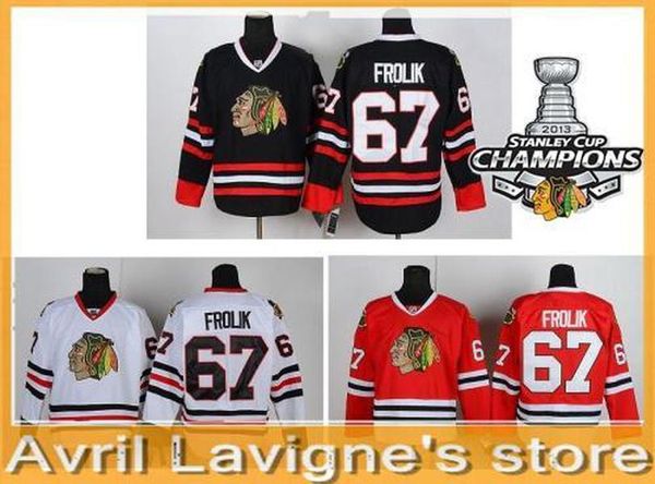 chicago blackhawks #67 michael frolik red white black ice hockey jersey 2013 stanley cup champions patch custom your name number, Black;red
chicago blackhawks #67 michael frolik red white black ice hockey jersey 2013 stanley cup champions patch custom your name number, Black;red