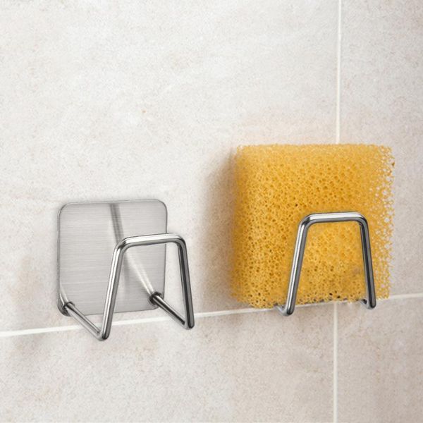 hooks & rails 1pc kitchen stainless steel sink self adhesive sponge drain drying rack wire ball storage holder home accessories
hooks & rails 1pc kitchen stainless steel sink self adhesive sponge drain drying rack wire ball storage holder home accessories