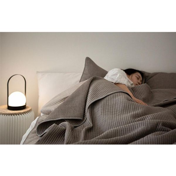 blankets amoveo bed all cotton knitted skin friendly lattice quilted blanket