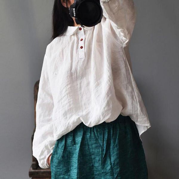 johnature women clothes vintage blouse 2021 new spring shirt turn down collar button full sleeve loose solid leisure ladies, White
johnature women clothes vintage blouse 2021 new spring shirt turn down collar button full sleeve loose solid leisure ladies, White