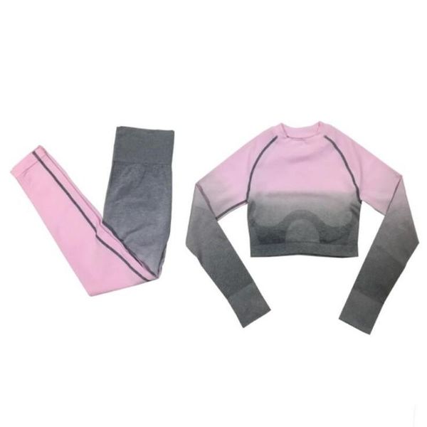 yoga outfit gradient seamless set women's tracksuit gym clothing fitness long sleeve crop leggings sports suit workout sportswear
yoga outfit gradient seamless set women's tracksuit gym clothing fitness long sleeve crop leggings sports suit workout sportswear