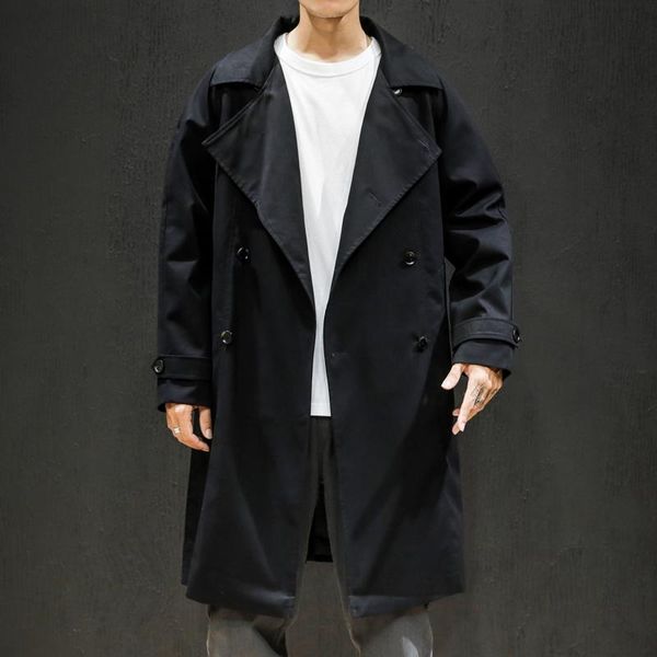 men's trench coats uyuk2021 casual fashion trend loose versatile lapel double-breasted temperament youth long belt windbreaker hombre, Tan;black
men's trench coats uyuk2021 casual fashion trend loose versatile lapel double-breasted temperament youth long belt windbreaker hombre, Tan;black
