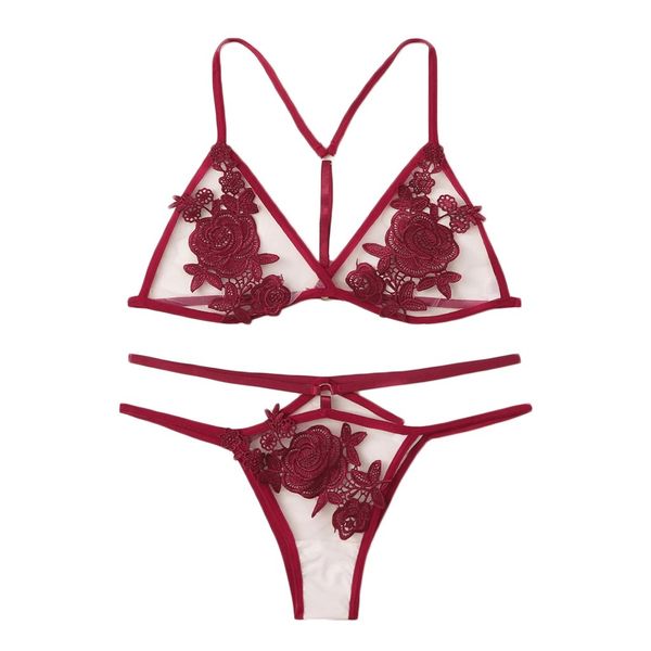 3Pieces/Lot New Floral Lace Embroidery Lingerie Perspective Women Underwear Temptation Sexy Ultrathin Sleepwear Red Set lenceria
3Pieces/Lot New Floral Lace Embroidery Lingerie Perspective Women Underwear Temptation Sexy Ultrathin Sleepwear Red Set lenceria