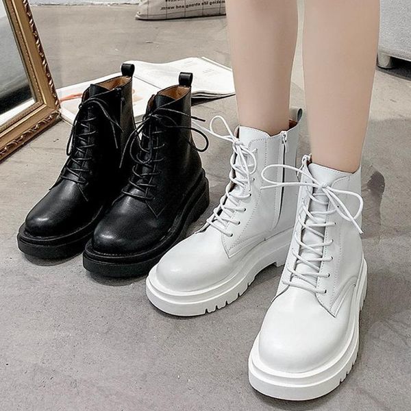 boots women ankle platform round toe lace up 5cm heel for woman zip shoes botas white black basic 35-40 ac257
boots women ankle platform round toe lace up 5cm heel for woman zip shoes botas white black basic 35-40 ac257