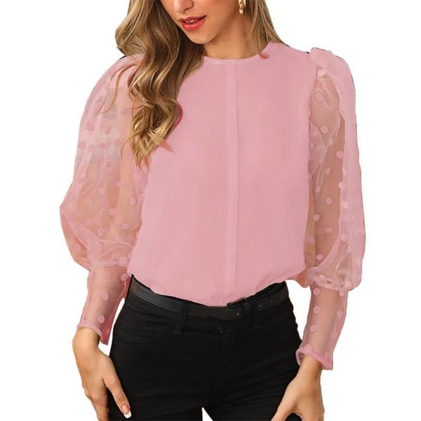 women's t-shirt elegant women autumn o neck long stitching polka dot puff sleeve shirt 2021 fashtion clothesing, White
women's t-shirt elegant women autumn o neck long stitching polka dot puff sleeve shirt 2021 fashtion clothesing, White