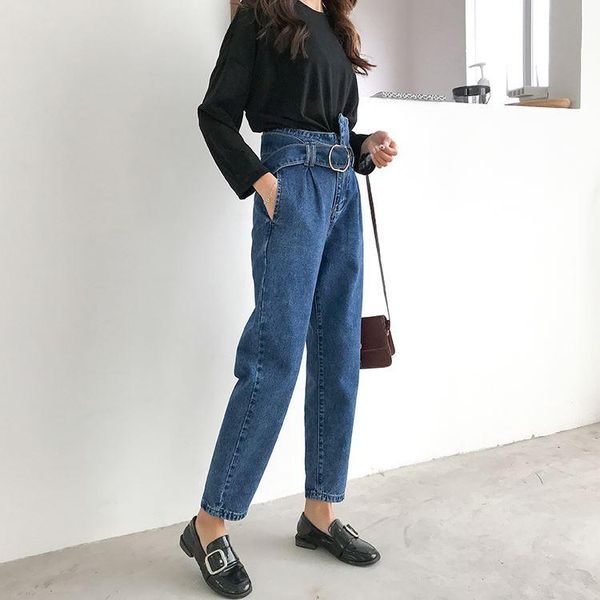 women's jeans 2021 boyfriend for women fashion loose with high waist personality asymmetrical belt vintage denim pants, Blue
women's jeans 2021 boyfriend for women fashion loose with high waist personality asymmetrical belt vintage denim pants, Blue