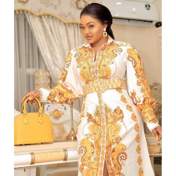 ethnic clothing 2021 african dress women print half waist basic sleeve turn-down collar with belt female elegant fashion robe plus size, Red
ethnic clothing 2021 african dress women print half waist basic sleeve turn-down collar with belt female elegant fashion robe plus size, Red