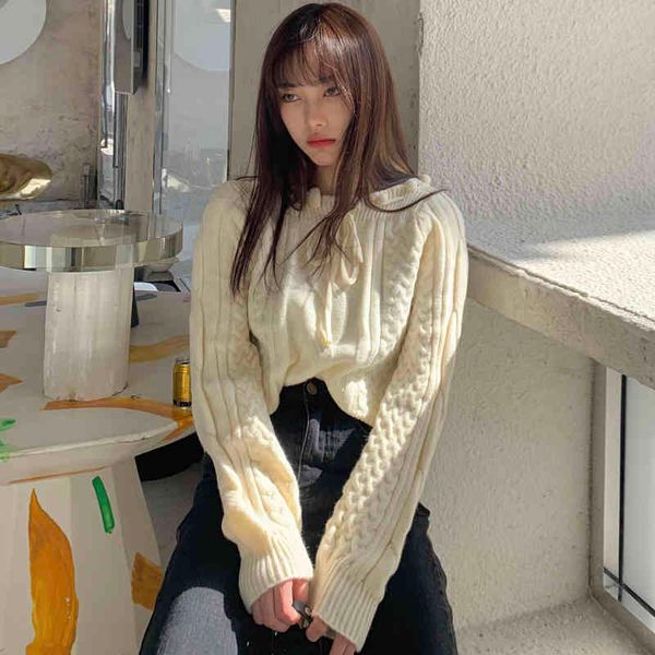women's sweaters control to film the short ball sweater woman wear outside japanese twist design restoring ancient ways is sweet feelin, White;black
women's sweaters control to film the short ball sweater woman wear outside japanese twist design restoring ancient ways is sweet feelin, White;black