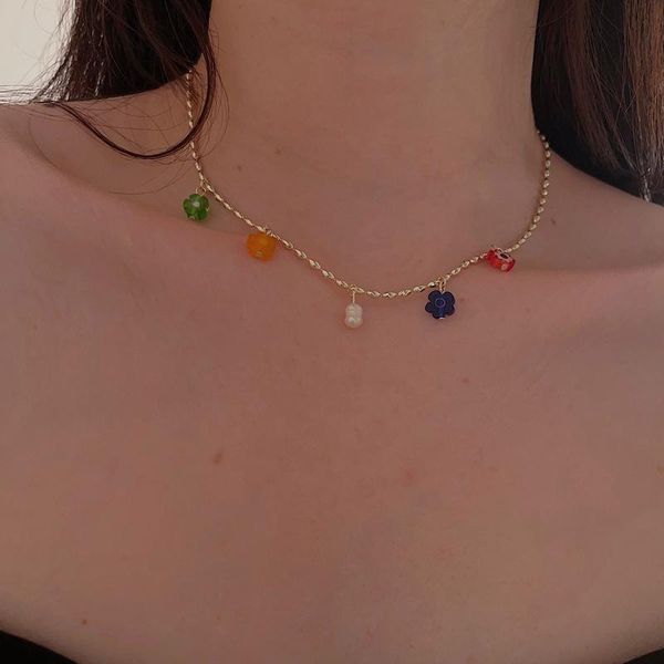chokers 2021 fashion candy color glazed flower pendant gold beaded metal necklace for women girls jewelry accessories, Golden;silver
chokers 2021 fashion candy color glazed flower pendant gold beaded metal necklace for women girls jewelry accessories, Golden;silver