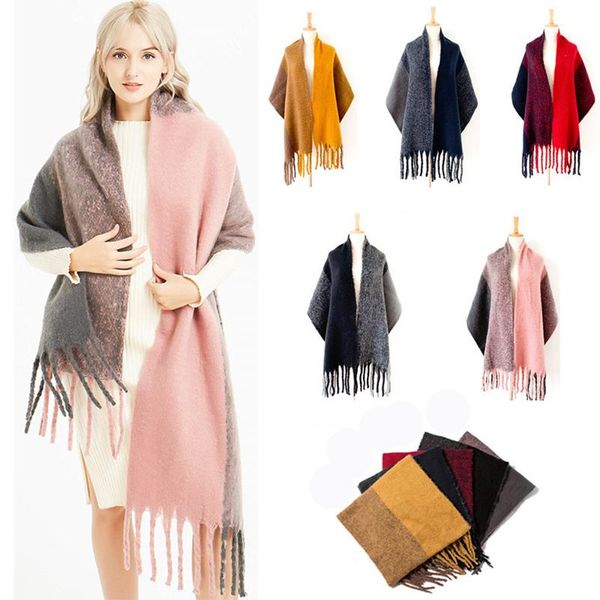 scarves two color women scarf autumn winter warm cashmere sided plain shawls wraps pashmina long tassels blanket, Blue;gray
scarves two color women scarf autumn winter warm cashmere sided plain shawls wraps pashmina long tassels blanket, Blue;gray