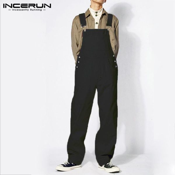 men's pants incerun jumpsuit versatile tool straight straw solid color loose romper overalls fashion streetwear 2021, Black
men's pants incerun jumpsuit versatile tool straight straw solid color loose romper overalls fashion streetwear 2021, Black