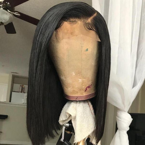 synthetic wigs short bob 1b color silky straight lace front wig for women with baby hair preplucked heat temperature cosplay, Black
synthetic wigs short bob 1b color silky straight lace front wig for women with baby hair preplucked heat temperature cosplay, Black