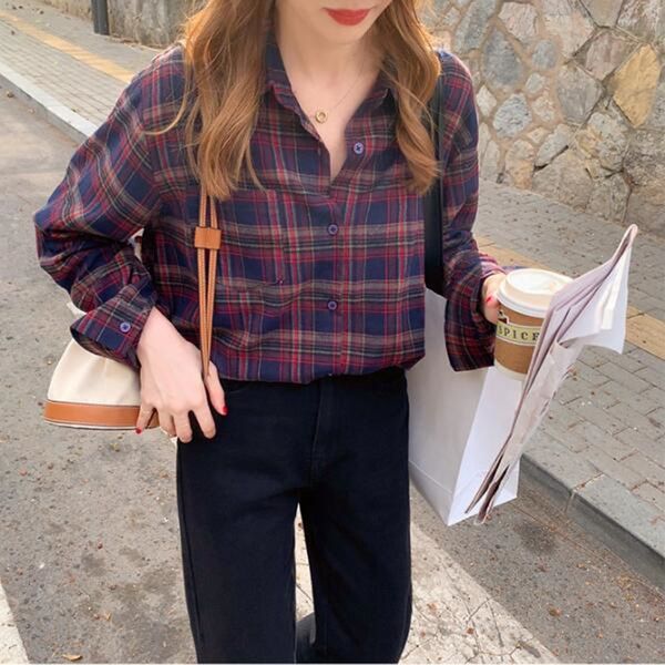 2021 new colors autumn korean style turn down collar long sleeve blouse women plaid shirts loose vintage (x1646) f2zv, Black;white
2021 new colors autumn korean style turn down collar long sleeve blouse women plaid shirts loose vintage (x1646) f2zv, Black;white