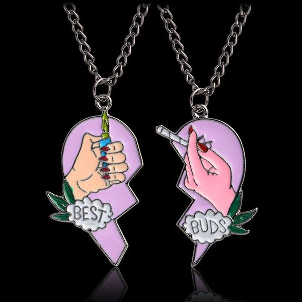 pendant necklaces 2pcs/set buds friends necklace pink broken heart lighter cigarette friendship bff jewelry collares, Silver
pendant necklaces 2pcs/set buds friends necklace pink broken heart lighter cigarette friendship bff jewelry collares, Silver
