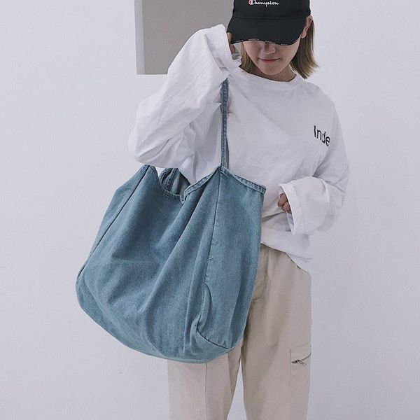 school bags big capacity denim cloth bag original design simple casual canvas beach women personality foldable travel shopping
school bags big capacity denim cloth bag original design simple casual canvas beach women personality foldable travel shopping