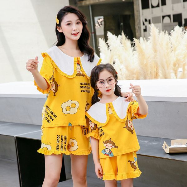 2021 new summer cotton mother daughter set of pyjamas beautiful family cartoons combining swimsuits 2-b mom and me clothes l6sc, Blue
2021 new summer cotton mother daughter set of pyjamas beautiful family cartoons combining swimsuits 2-b mom and me clothes l6sc, Blue