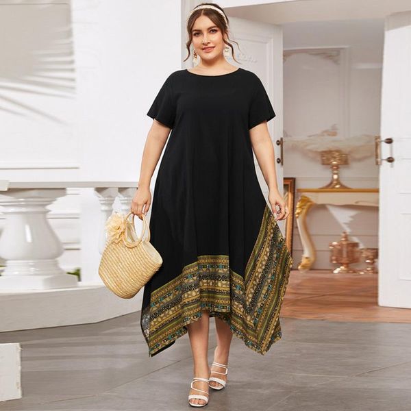 casual dresses 2021 spring summer dress plus size women short sleeve print patchwork causal loose oversized maxi irregular, Black;gray
casual dresses 2021 spring summer dress plus size women short sleeve print patchwork causal loose oversized maxi irregular, Black;gray