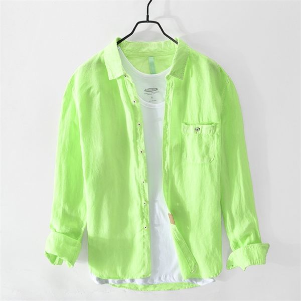 z801 men casual shirt fashion chic simple arts solid fluorescent soft seven colors pocket lapel linen long sleeve cardigan 210809, White;black
z801 men casual shirt fashion chic simple arts solid fluorescent soft seven colors pocket lapel linen long sleeve cardigan 210809, White;black