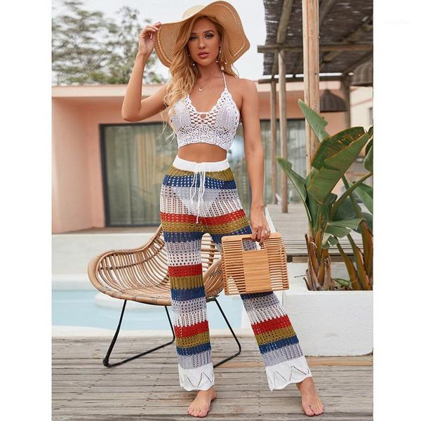 h80&s90 women beachwear knitted hollow out pants female see through hand crochet stright swimwear trousers women's, White;black
h80&s90 women beachwear knitted hollow out pants female see through hand crochet stright swimwear trousers women's, White;black