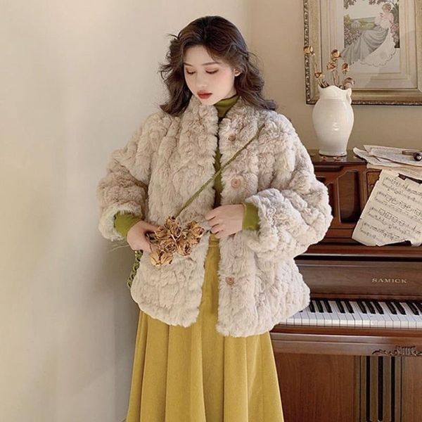 women's fur & faux autumn winter berber fleece coat young stand collar mid-length idle style imitation rex, Black
women's fur & faux autumn winter berber fleece coat young stand collar mid-length idle style imitation rex, Black