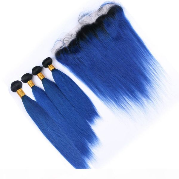 malaysian straight #1b blue ombre weaves human hair 4 bundles with frontal dark blue ombre virgin hair extensions with frontal lace closure, Black;brown
malaysian straight #1b blue ombre weaves human hair 4 bundles with frontal dark blue ombre virgin hair extensions with frontal lace closure, Black;brown
