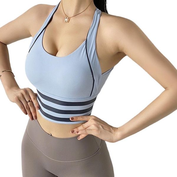 sports bra women's fitness running striped sports vest outer wear yoga underwear, White;black
sports bra women's fitness running striped sports vest outer wear yoga underwear, White;black