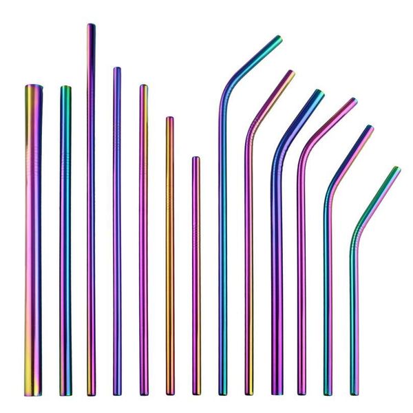 2-pcs colorful rainbow straw set 304 stainless steel drinking straw 16/19/21/23/26cm 12mm reusable bent metal drink str jlljbn
2-pcs colorful rainbow straw set 304 stainless steel drinking straw 16/19/21/23/26cm 12mm reusable bent metal drink str jlljbn