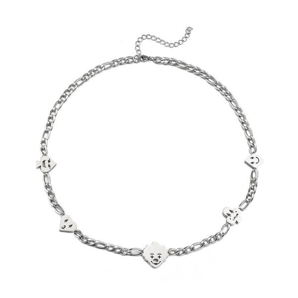 chains fashion european and american titanium steel necklace color epoxy flame pendant, Silver
chains fashion european and american titanium steel necklace color epoxy flame pendant, Silver