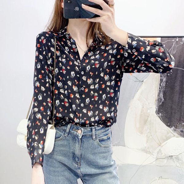 women's blouses & shirts spring autumn style blouse shirt turn-down collar long sleeve printed button elegant casual sp1075, White
women's blouses & shirts spring autumn style blouse shirt turn-down collar long sleeve printed button elegant casual sp1075, White