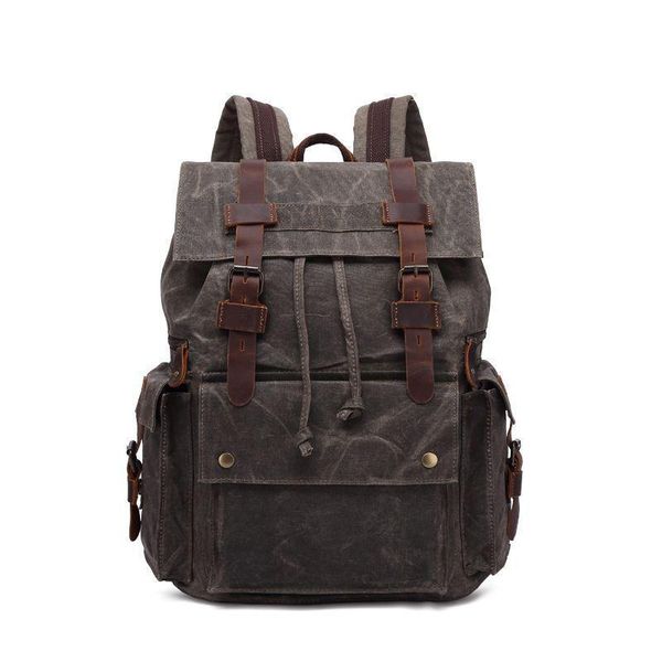backpack retro men's bag crazy horse leather oil wax canvas outdoor travel computer laptop
backpack retro men's bag crazy horse leather oil wax canvas outdoor travel computer laptop