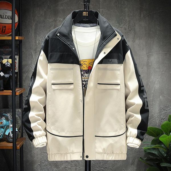 men's jackets fashion big pocket tooling jacket korean style youth trend casual color matching sports spring/autumn men, Black;brown
men's jackets fashion big pocket tooling jacket korean style youth trend casual color matching sports spring/autumn men, Black;brown