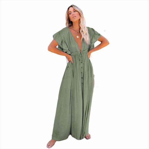 summer beach maxi dress women pleated drawstring high waist long dress solid boho casual v-neck party dresses, Black;gray
summer beach maxi dress women pleated drawstring high waist long dress solid boho casual v-neck party dresses, Black;gray