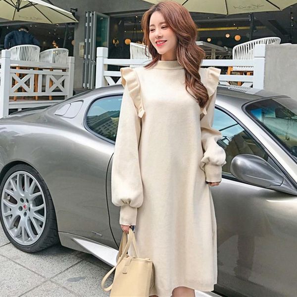 sleeve knitted dresses winter long 2021 fashion new pleated arrival women casual sweater dress black pink beige red, Black;gray
sleeve knitted dresses winter long 2021 fashion new pleated arrival women casual sweater dress black pink beige red, Black;gray